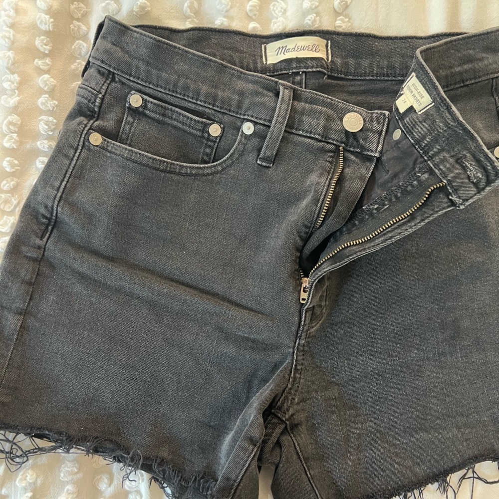 Size 28, Madewell Jean Shorts. Dark black wash.